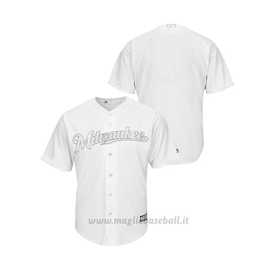 Maglia Baseball Uomo Milwaukee Brewers 2019 Players Weekend Replica Bianco